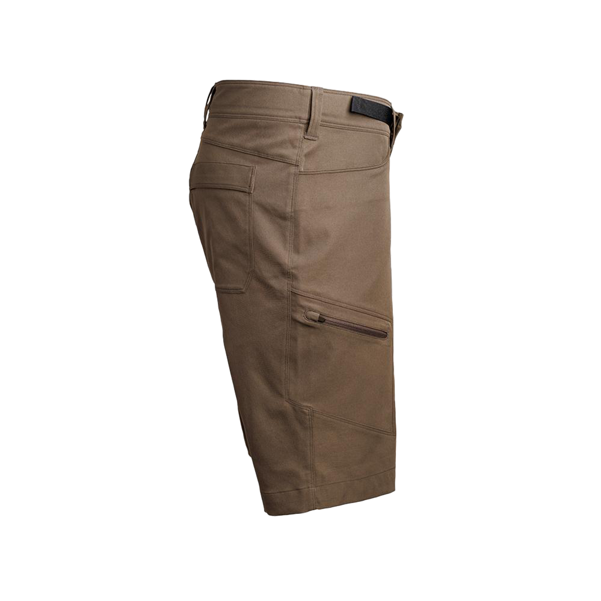 side view of men's backpacking shorts