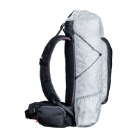 Side view of CS40 Ultra backpack on a plain background