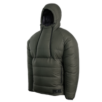 A down anorak jacket shown from a three-quarter angle against a plain white background.