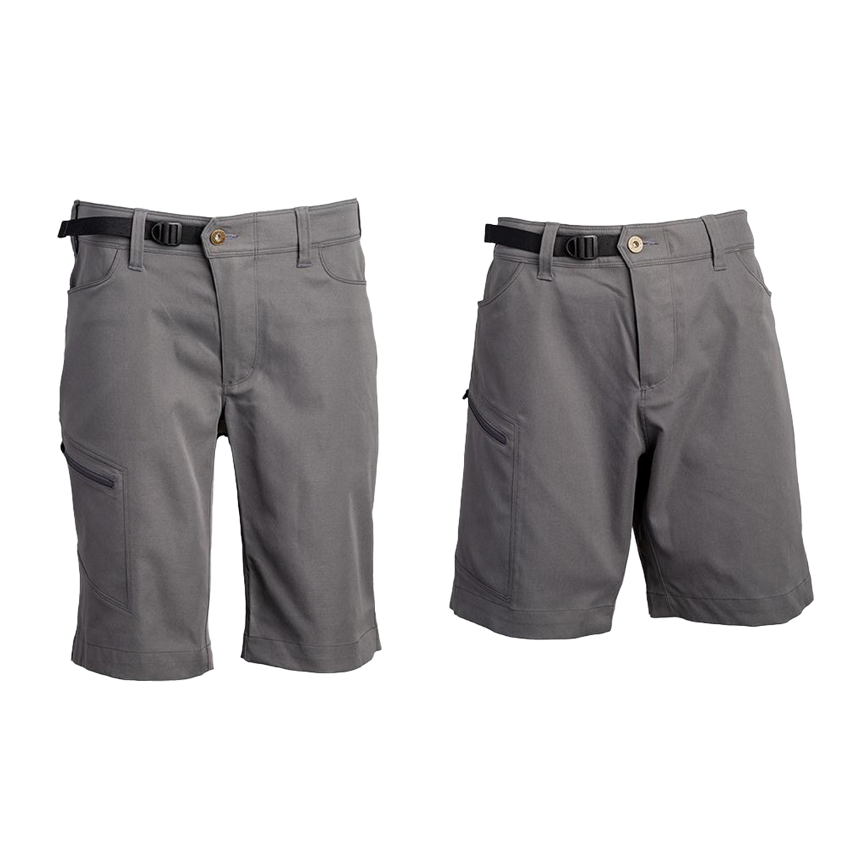 Front view of both men's and women's backpacking shorts