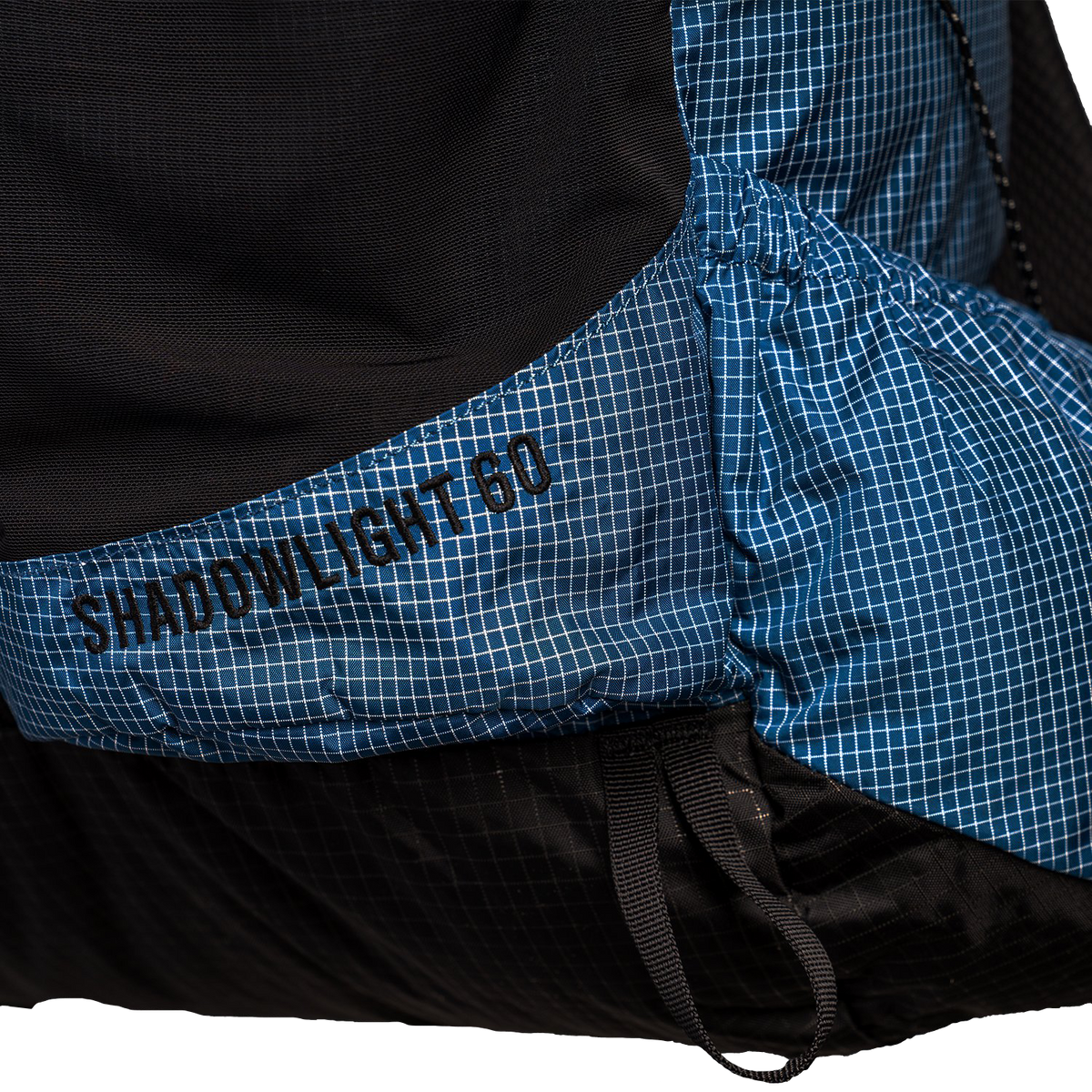 The Shadowlight Ultralight Backpack featuring a 60L capacity